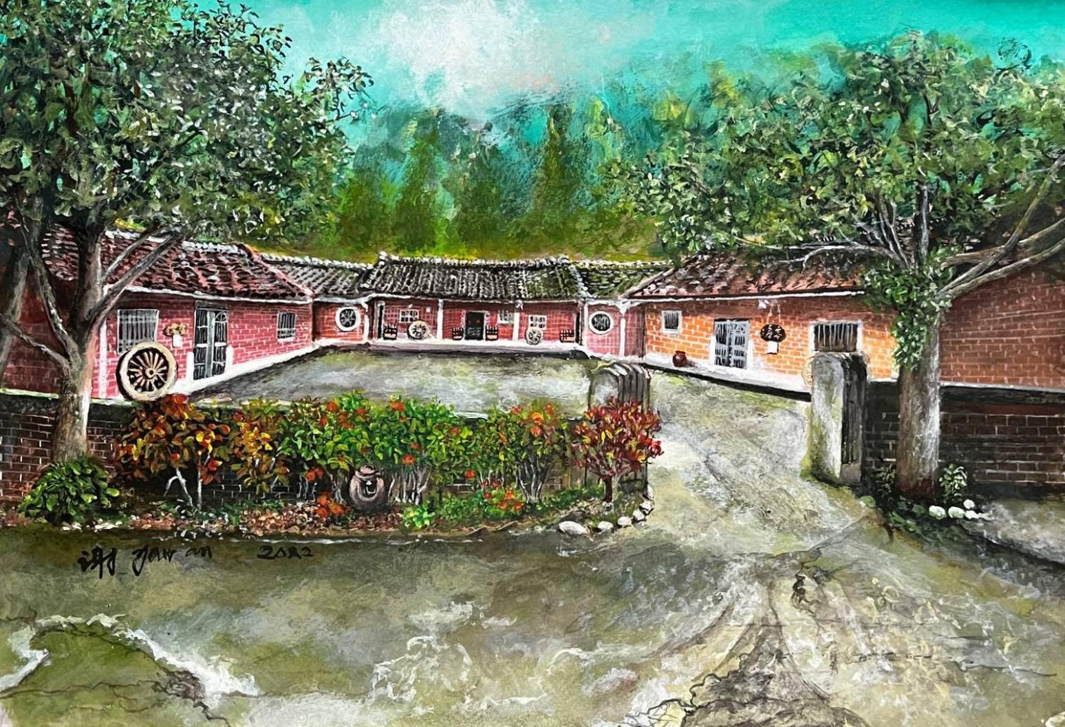 Hong Wa Cuo南投埔里紅瓦厝山居民宿 Exteriör bild